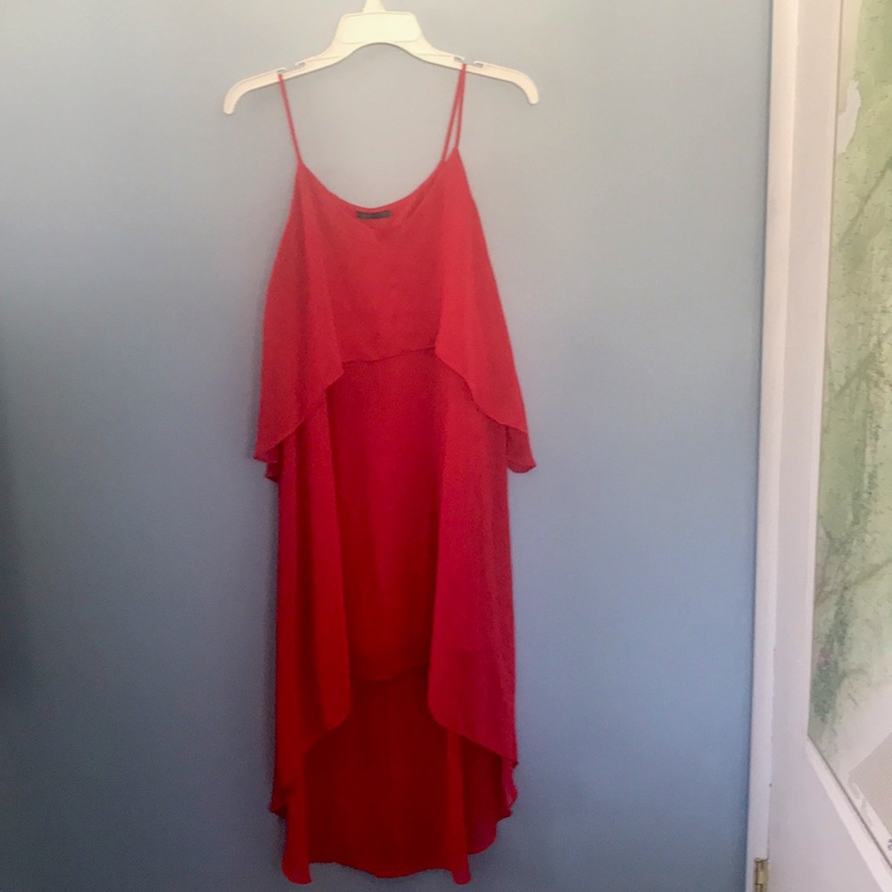 Red High-low dress